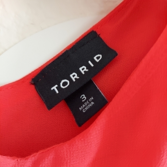 Torrid Coral/Red Lightweight Spaghetti Strap Corsett Top Size 3 (3X) - Picture 12 of 14